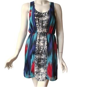 Urban Outfitters "Staring at Stars" Watercolor Abstract Print Mini Dress